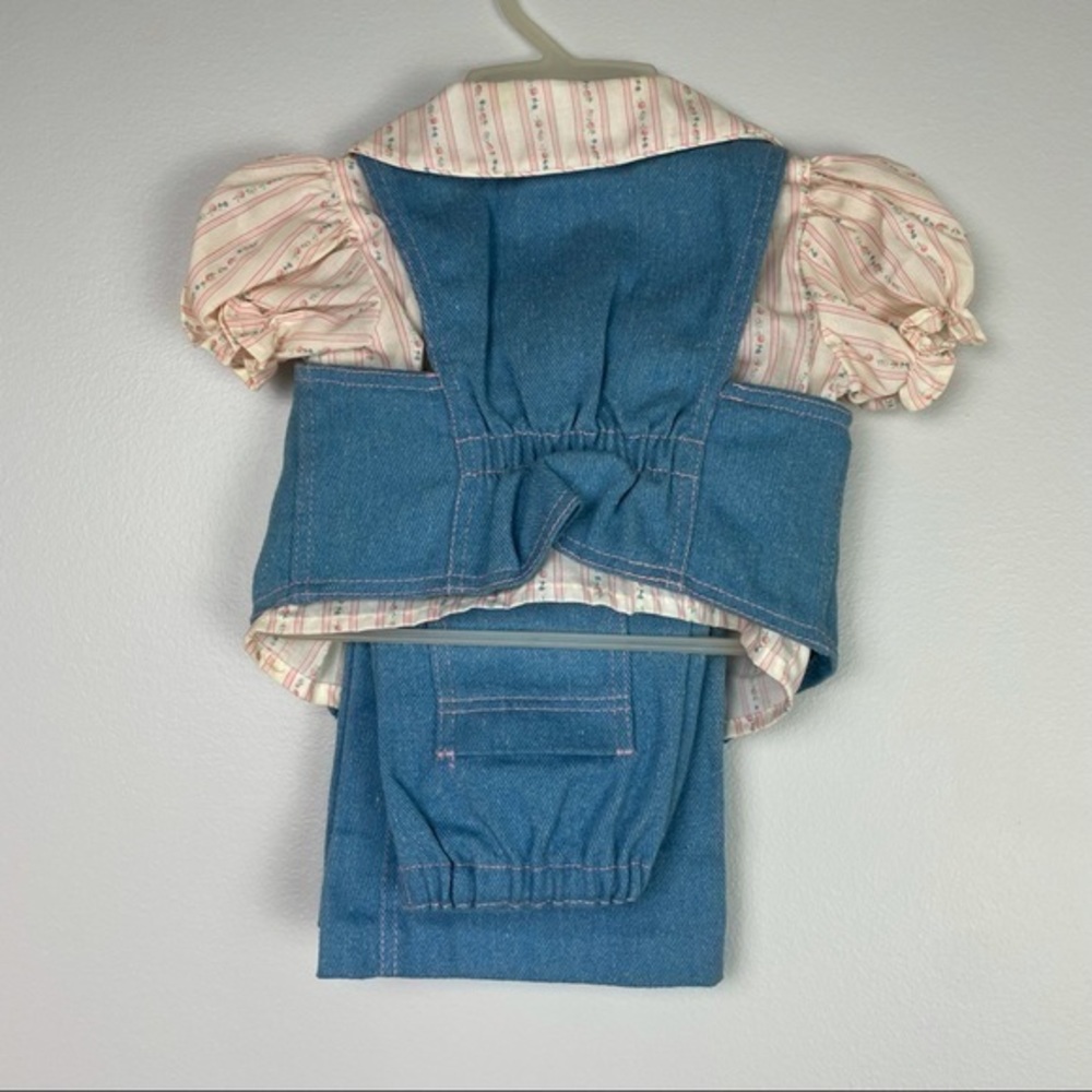 Vintage 70s Toddlers Blue Denim Leisure‎ Suit 3-piece set with vest - Picture 4 of 7